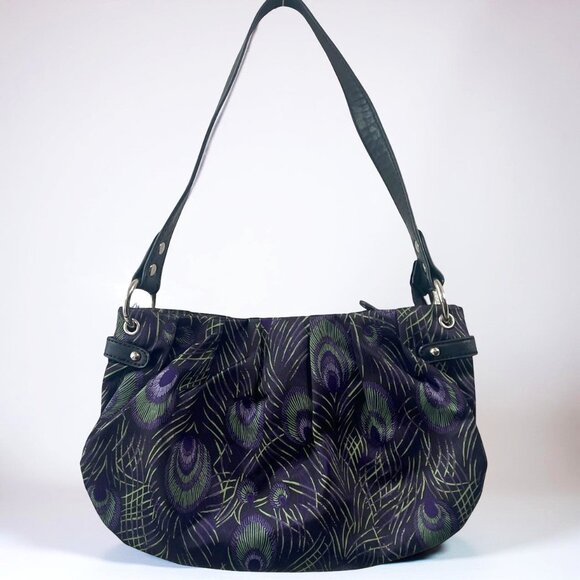 Apt 9 Purple Peacock Hobo Shoulder Bag - Picture 1 of 8